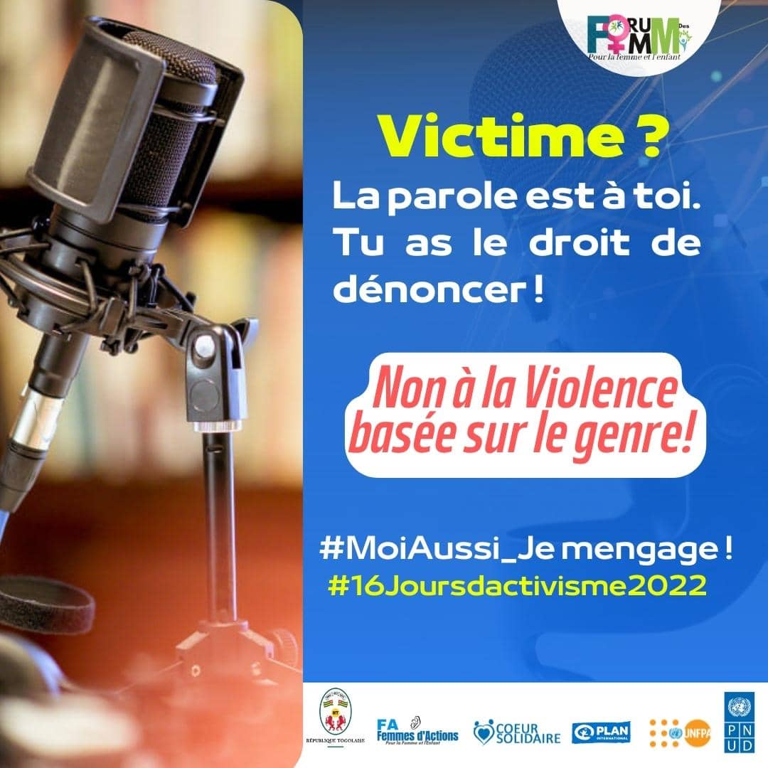 FemmeEnfant_VBG's tweet photo. VICTIME !
La parole est a toi. Tu as le droit de dénoncer ! 
#16JoursdActivisme 
#Non_aux_VBG
#MoiAussi_Je_mengage 
#Forum_des_femmes 
#ONU 
#femmes https://t.co/FfUAgcil6o