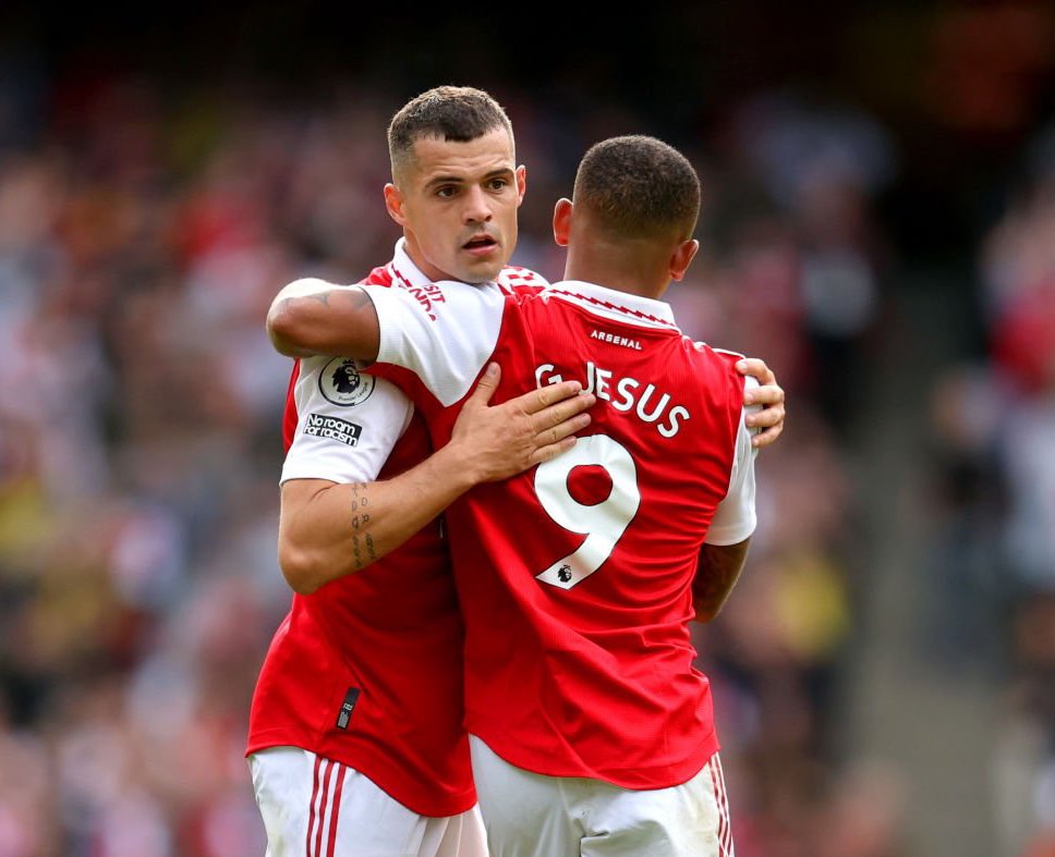 🗣️| Xhaka on Jesus injury: 

“I spoke with him straight after the Cameroon game. We have the contact between each other, with all the players we have here in the World Cup. It’s a shame because you saw in the first round of the Premier League how important he is for us.” #afc