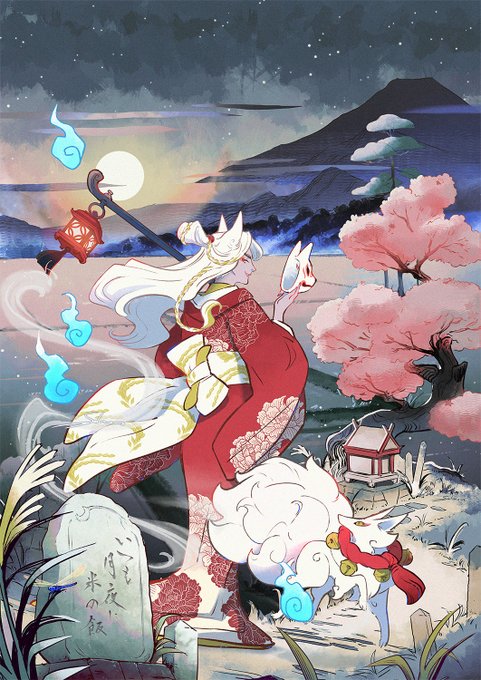 「1girl traditional youkai」 illustration images(Latest)