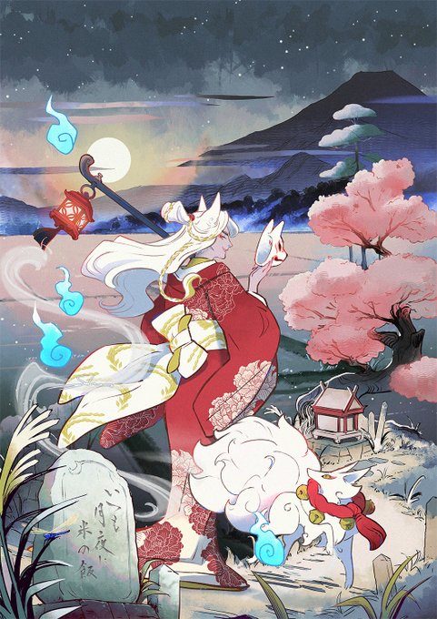 「long hair traditional youkai」 illustration images(Latest)