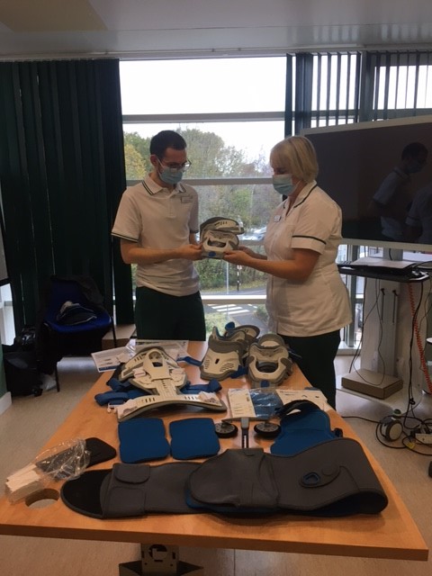 Recently the Trauma & Orthopaedic OT's have been learning about the donning and doffing of the Miami J collars and spinal TLSO braces to benefit their patients
#ValueofOT
#TraumaOT's