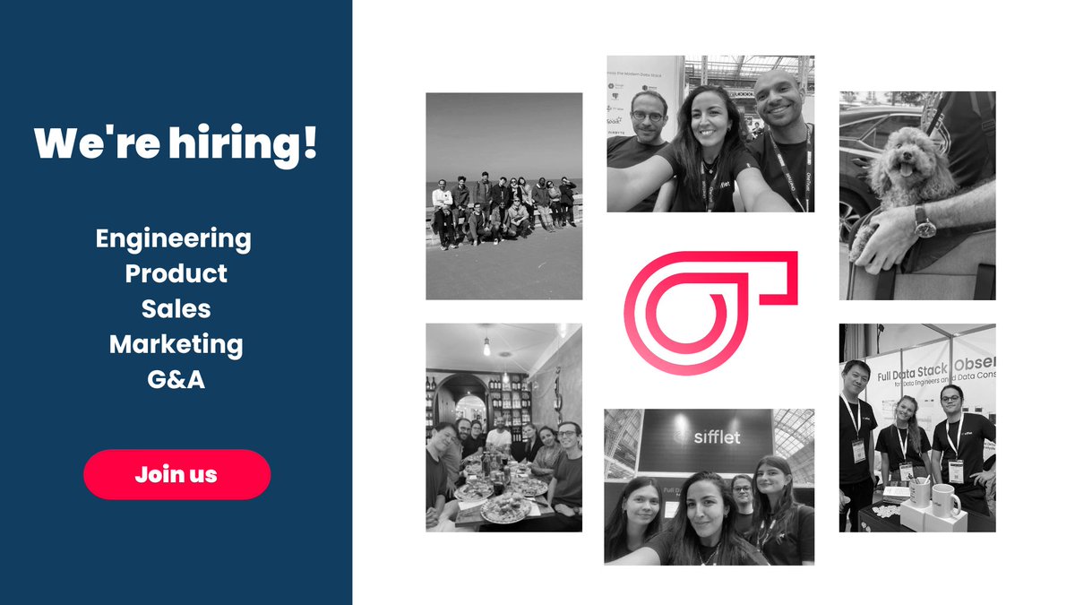 Siffletdata's tweet photo. 📣 We're hiring across the board! Check out the open positions here: https://t.co/AlancatGtn

#hiring https://t.co/wCJ2i5Jb3K