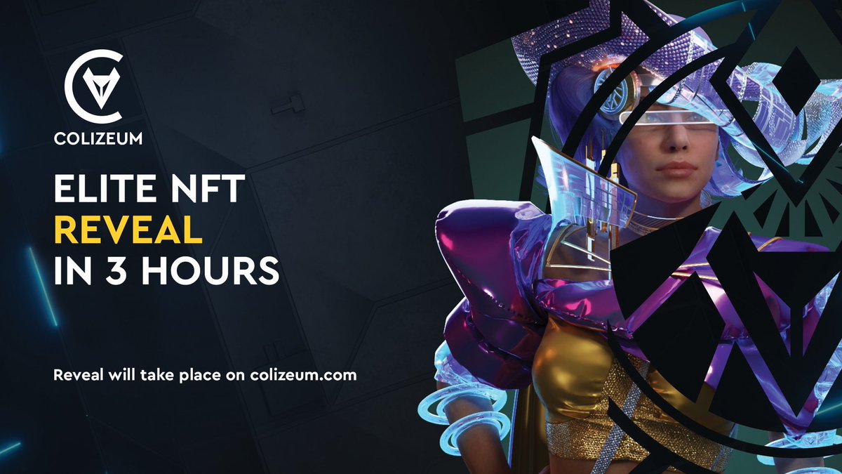❤️‍🔥Fasten your seatbelts, Colizeum ELITE NFT reveal in 3 hours!❤️‍🔥

❗️Remember to top up your wallet with 2500 $ZEUM for the reveal.

#ELITENFT reveal will take place on colizeum.com

#web3 #colizeumcom #nftcommunity #F2O #Free2Own #P2E #Play2Earn