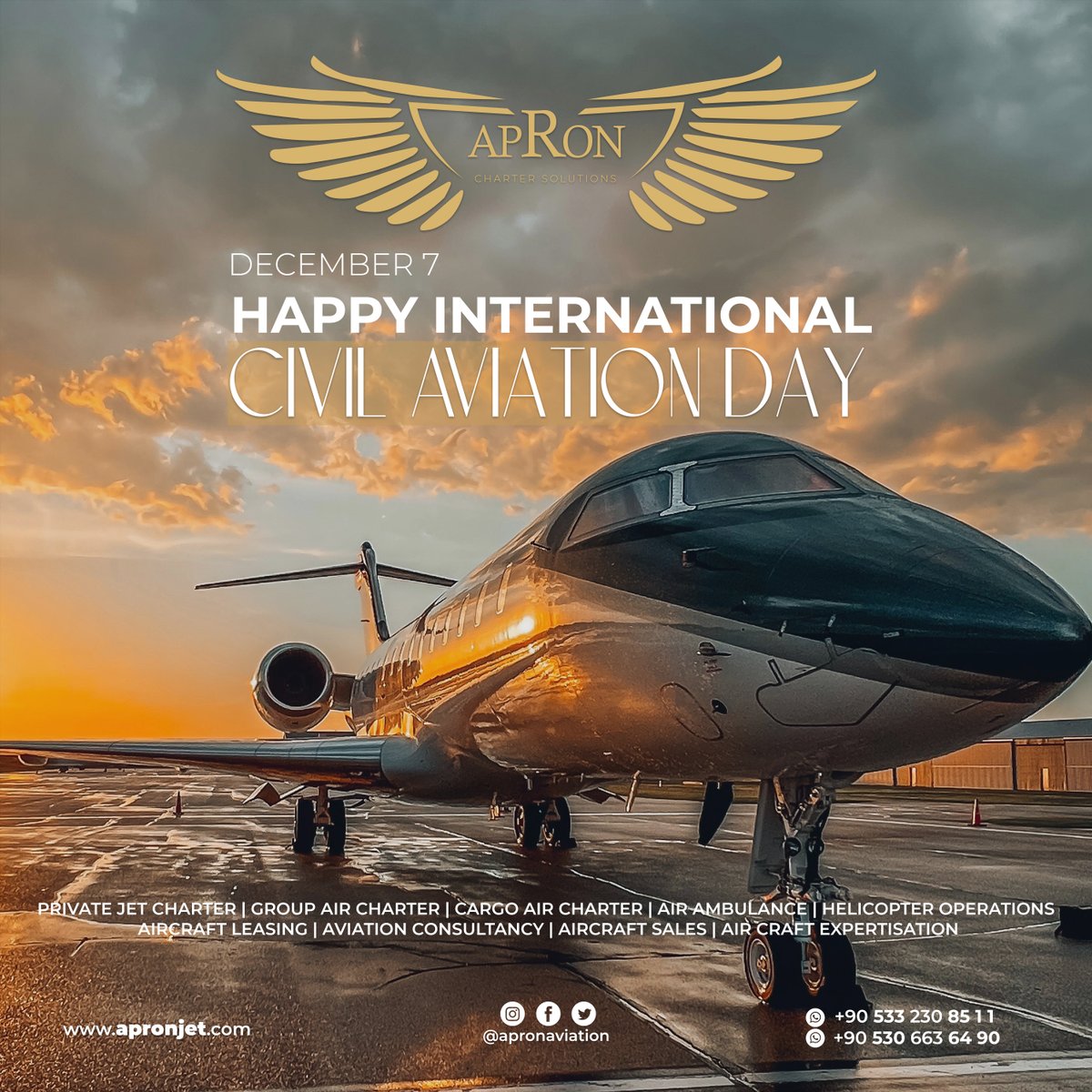 Today is #InternationalCivilAviationDay! 🛩️
We celebrate the International Civil Aviation Day of everyone who has set their heart on the aviation industry.
#Uluslararasısivilhavacılıkgünü🛩️
Gönlünü havacılık sektörüne vermiş olan tüm emektarların Sivil Havacılık Gününü Kutluyoruz