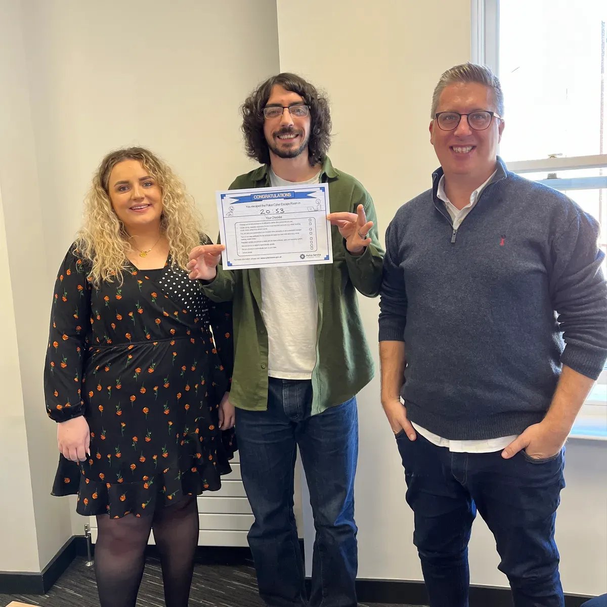 vsltd's tweet photo. We recently completed a 'Cyber Escape Room' exercise with Sam Kinkaid, Cyber Protect officer from the @PoliceServiceNI Cyber Crime Centre.
A great morning of exercises that challenged our problem-solving skills.
We even set a few new records!
#cyberexercising #cybersecurity https://t.co/GRqgPkiIKm