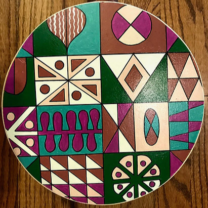 tikiking's tweet photo. This is the back side of one of my hand-painted banjo ukuleles. I make these myself BY HAND. Check out the link in bio for more photos of this one. The design is based on a #maryblair #smallworld sketch. Not only is this a high-quality instrument but a piece of art as well. https://t.co/M86qxky3H5