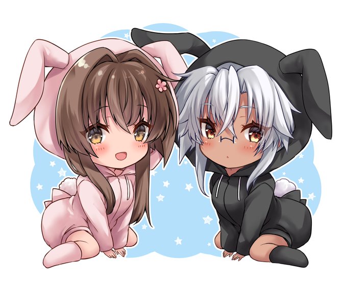 うさパーカー姉妹アクキー入稿しましたー('ω')ノ 