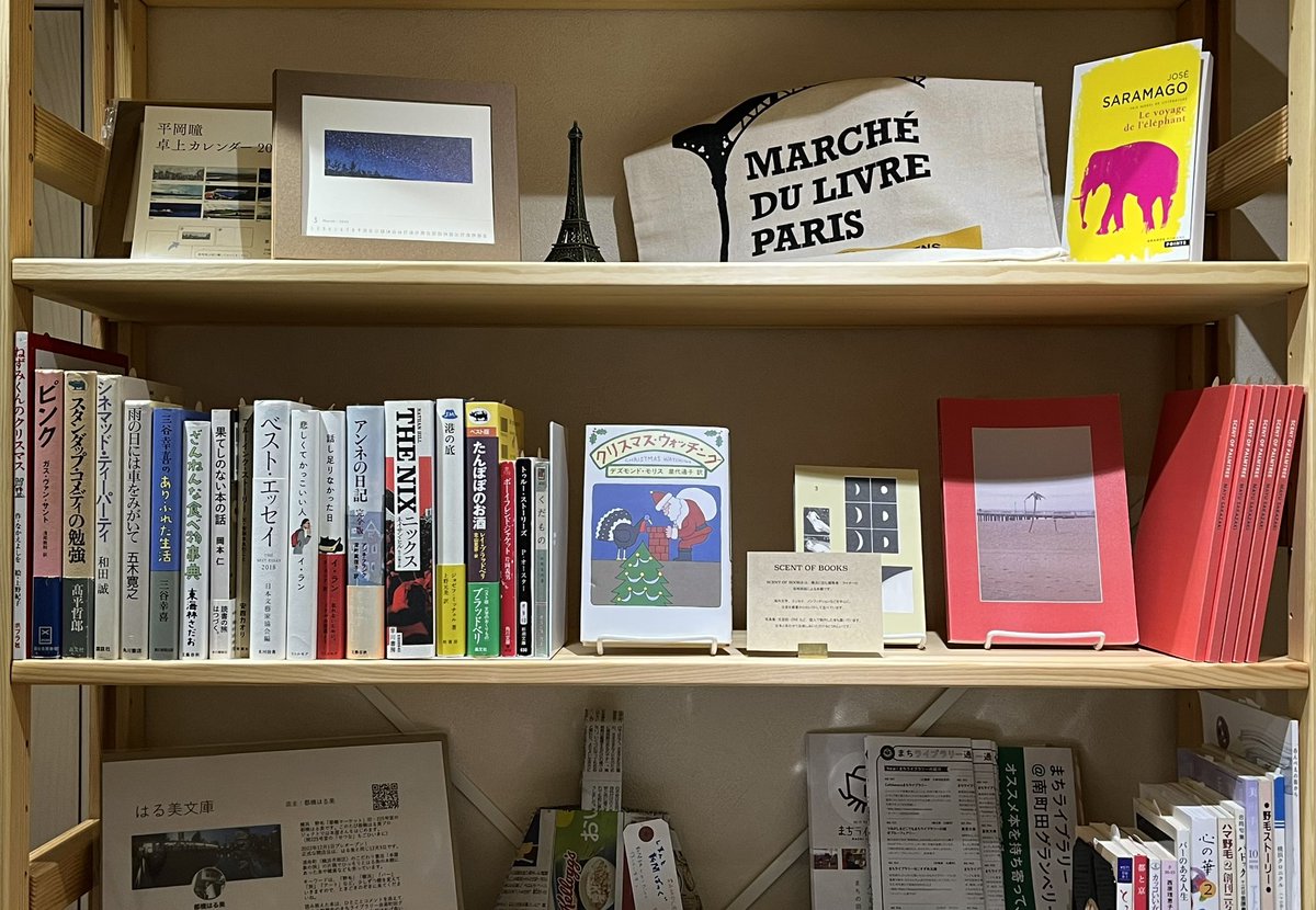 mayusakazaki's tweet photo. 横浜・阪東橋にオープンした「本屋 象の旅」さんの棚をお借りして、小さな本屋「SCENT OF BOOKS」をはじめました。蔵書からセレクトした古本と、個人で制作したZINEなどを並べてます。近所なのでちょこちょこ変えていく予定。いい本ばかり置いてる本屋さんなので横浜に来たらぜひ立ち寄ってください〜 https://t.co/sJWpYhK2Jt