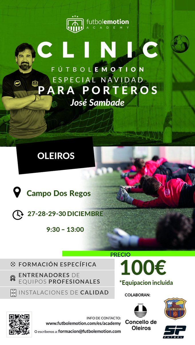 Campus de Navidad en Santa Cruz (Oleiros). Toda la info e inscripción en futbolemotion.com/es/academy/cli…

Os esperamos!