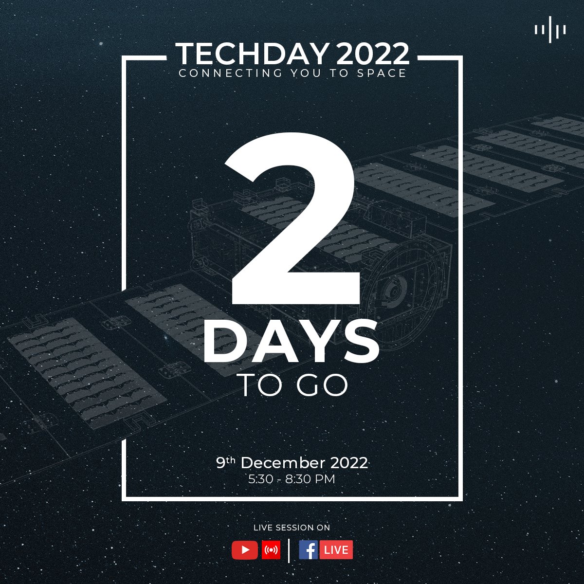 muSpaceTech's tweet photo. … The Countdown Begins! 2 days Remain!
#muSpace “TECH DAY 2022” 🛰
Prepare yourself as we Connect you to SPACE!
You can also join us via:
Live Facebook https://t.co/6o9VWiHmZd
Live YouTube https://t.co/uPj5SInMA3
... From 18:00 onwards
#BeyondGravity #muSpaceSatellite https://t.co/hfodryW4GT