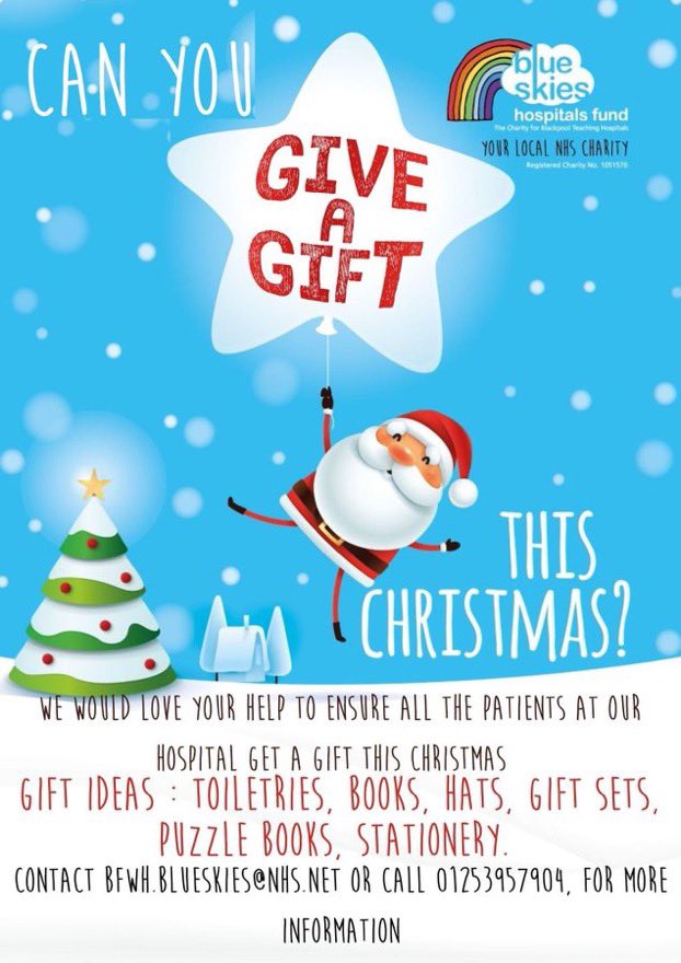 dock2222's tweet photo. #Emergency It’s your choice?…💴 or a 🎁 for @BlueSkiesFund to provide a present on Christmas morning for every patient @BlackpoolHosp including those in the @BlackpoolHospED Please help &amp; share #RT Thank you. 

https://t.co/hH3mro3MDw https://t.co/BbObMPxiIP