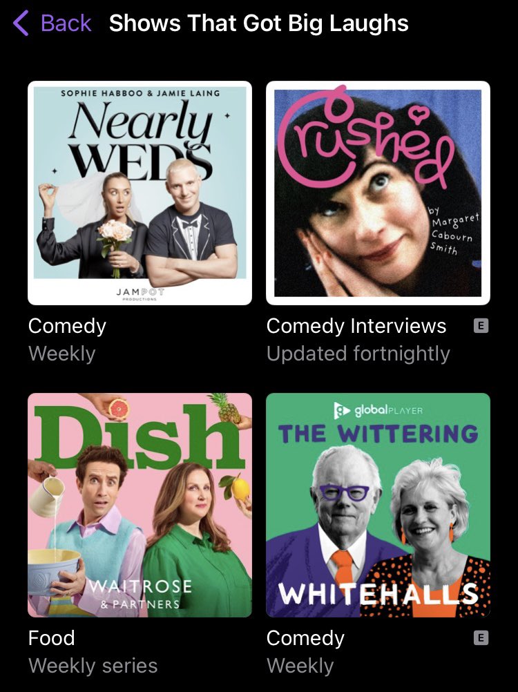 Dish, made by <a href="/SE_creatives/">S:E Creative Studio</a>, has made Apple’s end of year list as a show that got big laughs. That’s nice, isn’t it! A pleasure to be part of this team ☺️