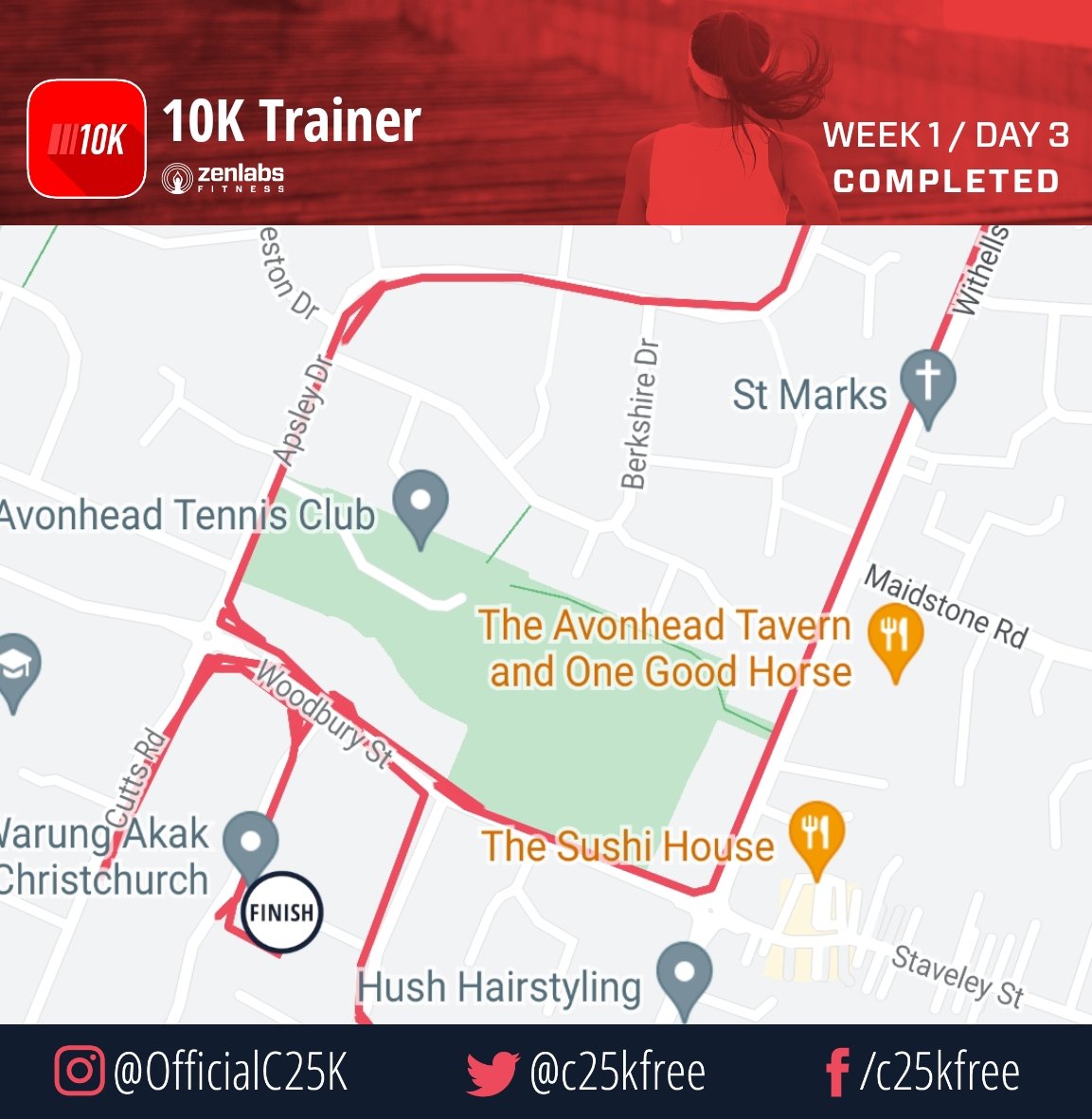 Decided to push through &amp; complete Week 1!
#running #c25k #10ktrainer #fitness