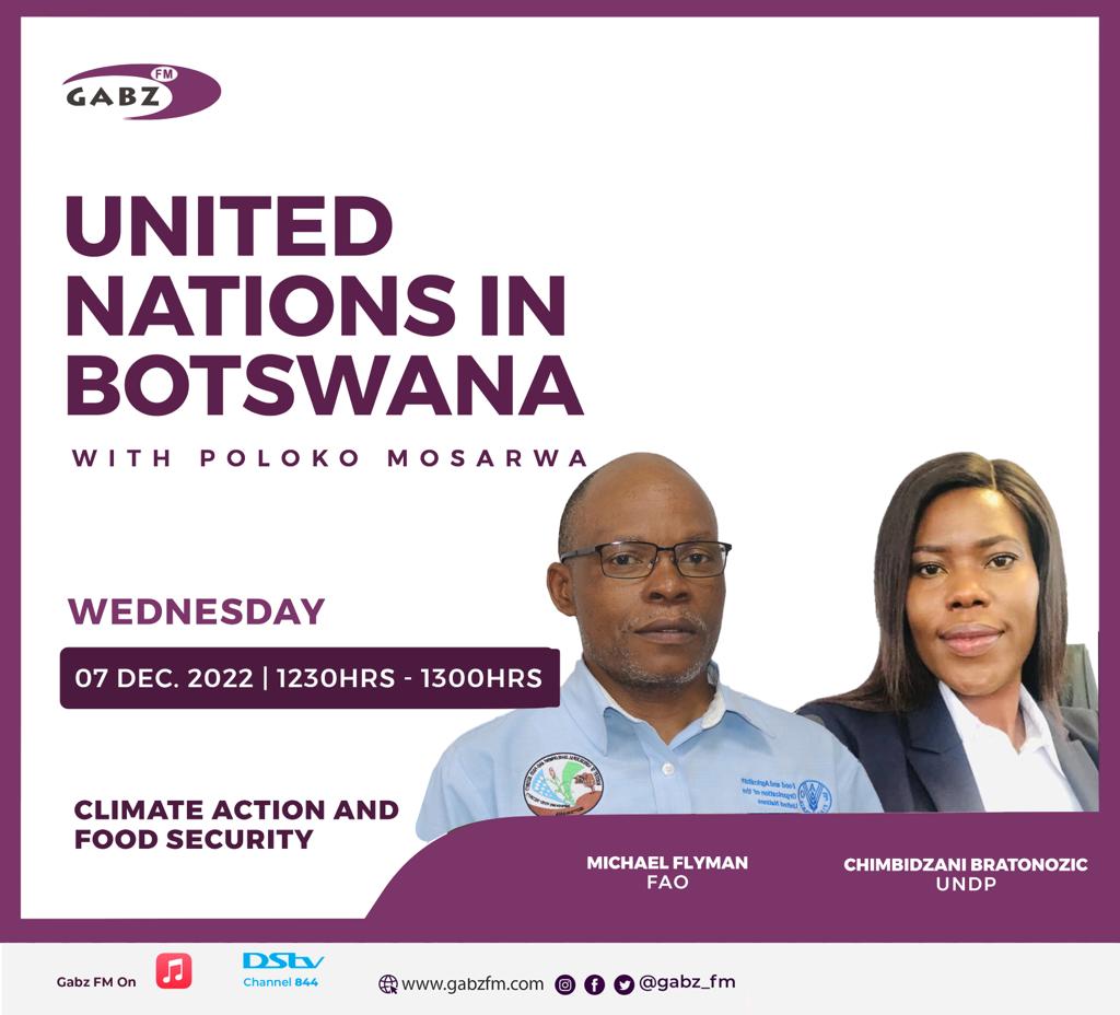 FAOBotswana's tweet photo. Tune in to @UN_Botswana 's 📻 feature today as @FAOBotswana and @UNDP_Botswana discuss #UNWork on climate action and food security.
Tune in online: https://t.co/H9JMzxMjMm
⏲️ 1230hrs https://t.co/fCdJ7HKHcZ