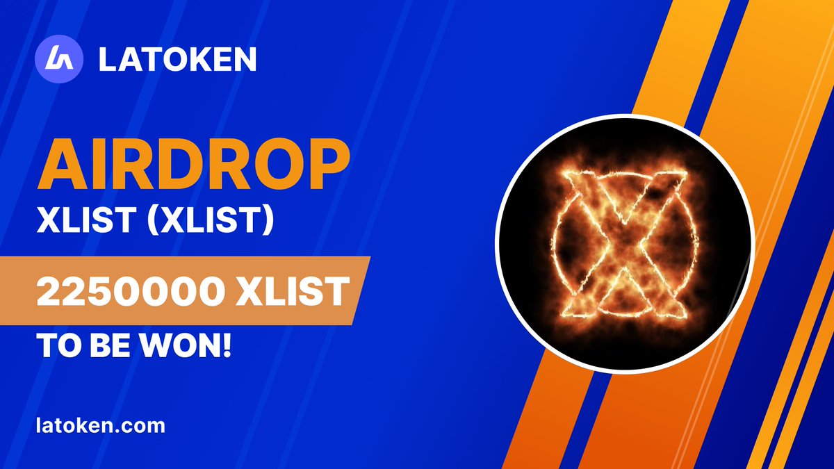 $8000 XLIST Airdrop on #LATOKEN!

🔥 2672 winners
✅ Tag 5 Friends, Retweet and Follow
📲 Get LATOKEN App
🎁 Buy 2700 XLIST or more for a 10% bonus!

Join Airdrop👉go.latoken.com/a5u 
Complete all social task👉go.latoken.com/a5x