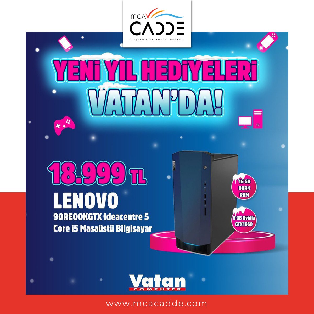 mcacadde's tweet photo. Yeni Yıl Hediyeleri Vatan MCA Cadde'de! 🎄🎉🤩

#Vatan #MCACadde #YeniYıl #Hediye #Yılbaşı #Teknoloji https://t.co/2OXj4ACrDY