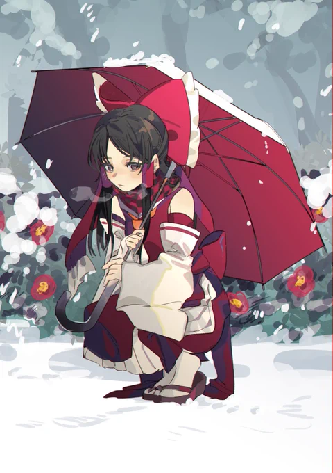 #今年も残りわずかなので今年一番伸びた絵を貼る見た絵描きさんも強制でやる霊夢! 