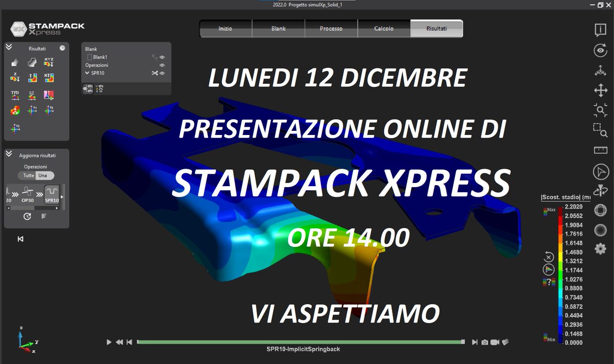 VisionForming's tweet image. 𝗣𝗥𝗘𝗦𝗘𝗡𝗧𝗔𝗭𝗜𝗢𝗡𝗘 𝗢𝗡𝗟𝗜𝗡𝗘 𝗱𝗶 𝗦𝗧𝗔𝗠𝗣𝗔𝗖𝗞 𝗫𝗽𝗿𝗲𝘀𝘀 𝗟𝘂𝗻𝗲𝗱𝗶 𝟭𝟮 𝗗𝗶𝗰𝗲𝗺𝗯𝗿𝗲 𝗼𝗿𝗲 𝟭𝟰 aperta a tutti (durata 40min). Registrati senza impegno: vision-forming.it
Ti aspettiamo!
#simulazione #imbutitura #stampack #automotive #alluminio
