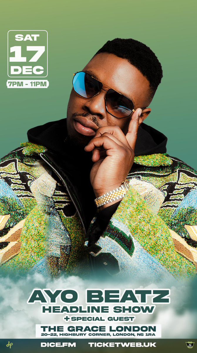 Twitter family! Who’s pullin uppp??? 

TICKETS AT

TICKETWEB: ticketweb.uk/event/ayo-beat…

DICE FM: dice.fm/event/r6d8y-ay…