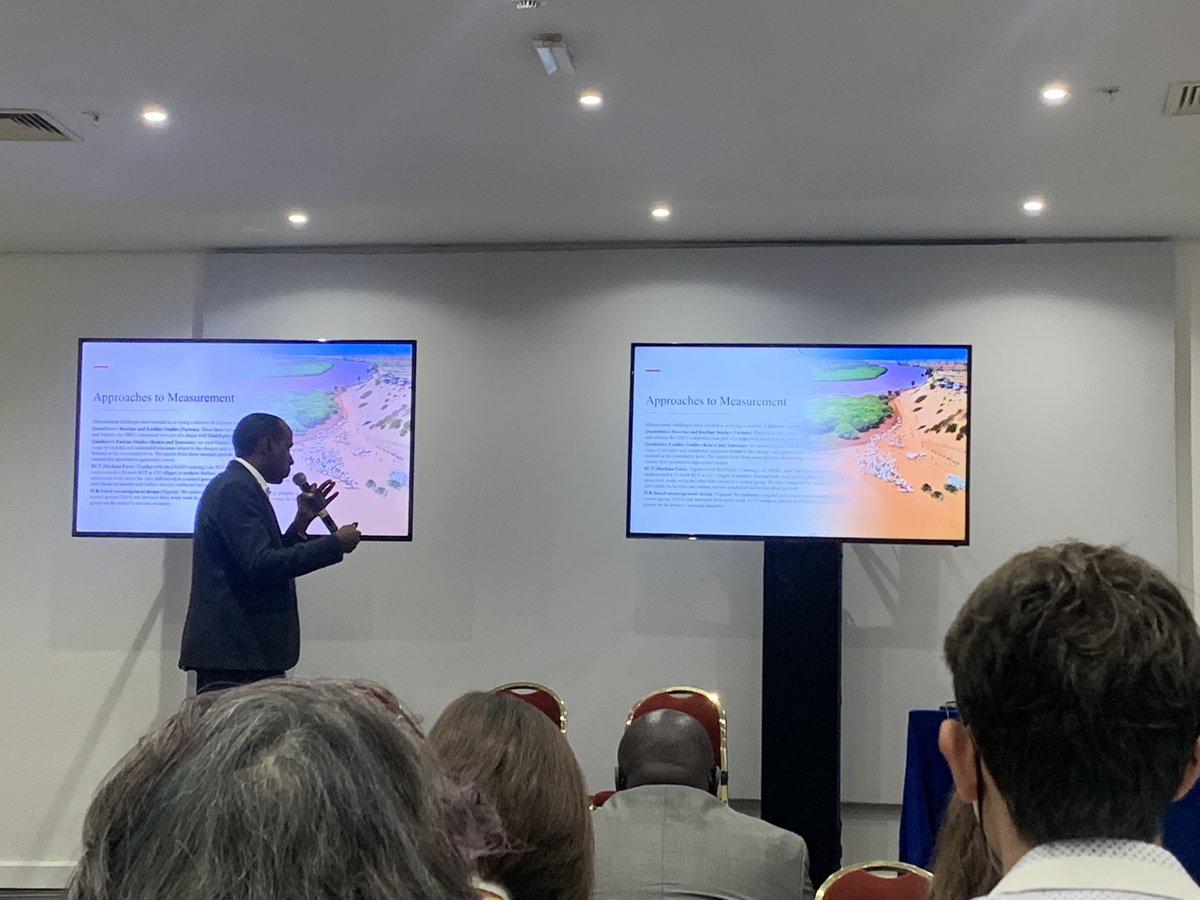 Excellent presentations by JPAL, Equal Access and BBC Media Action on the role of SBCC in peacebuilding and conflict prevention. ‘Drama has shown promising results. Need more evidence on ‘why’ and ‘how’.  Evidence must be made accessible to programme makers’  <a href="/bbcmediaaction/">BBC Media Action</a>