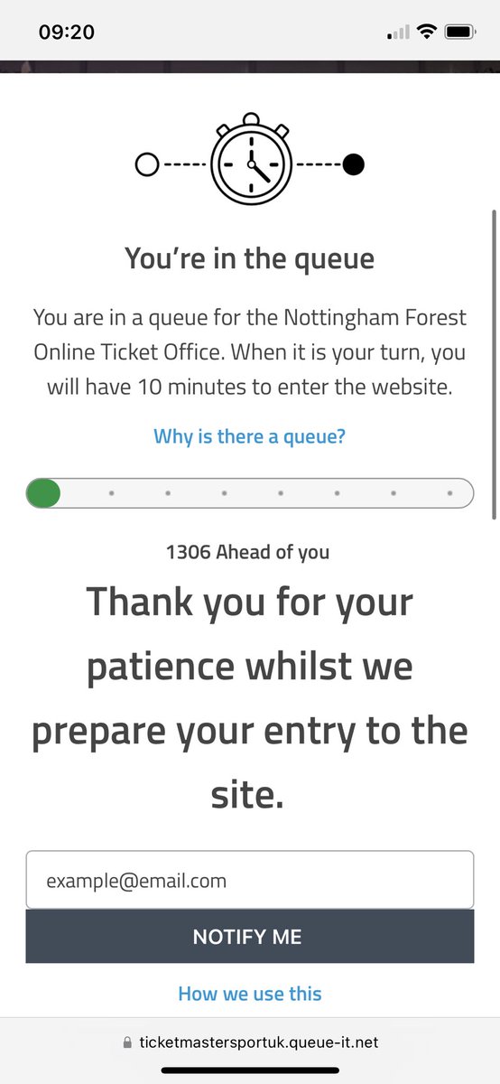 shaunedwards86's tweet photo. Can somebody please please tell me how they get in the queue early ? I’ve been trying constantly since 9am ?? #NFFC would massively appreciate any help https://t.co/hn2CfPWmv8