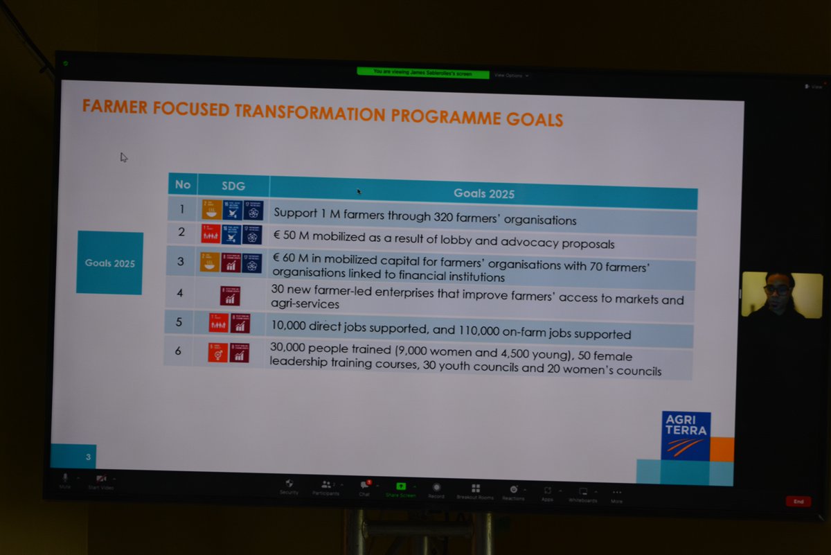 Mr. James Sablerolles, FFT Programme Coordinator, Agriterra, discusses Agriterra's Farmers Focused Transformation Programme, one of their youth programmes, with young farmers attending the KENAFF National Youth Convention.
#NationalYouthConvention
#YouthInAgribusiness