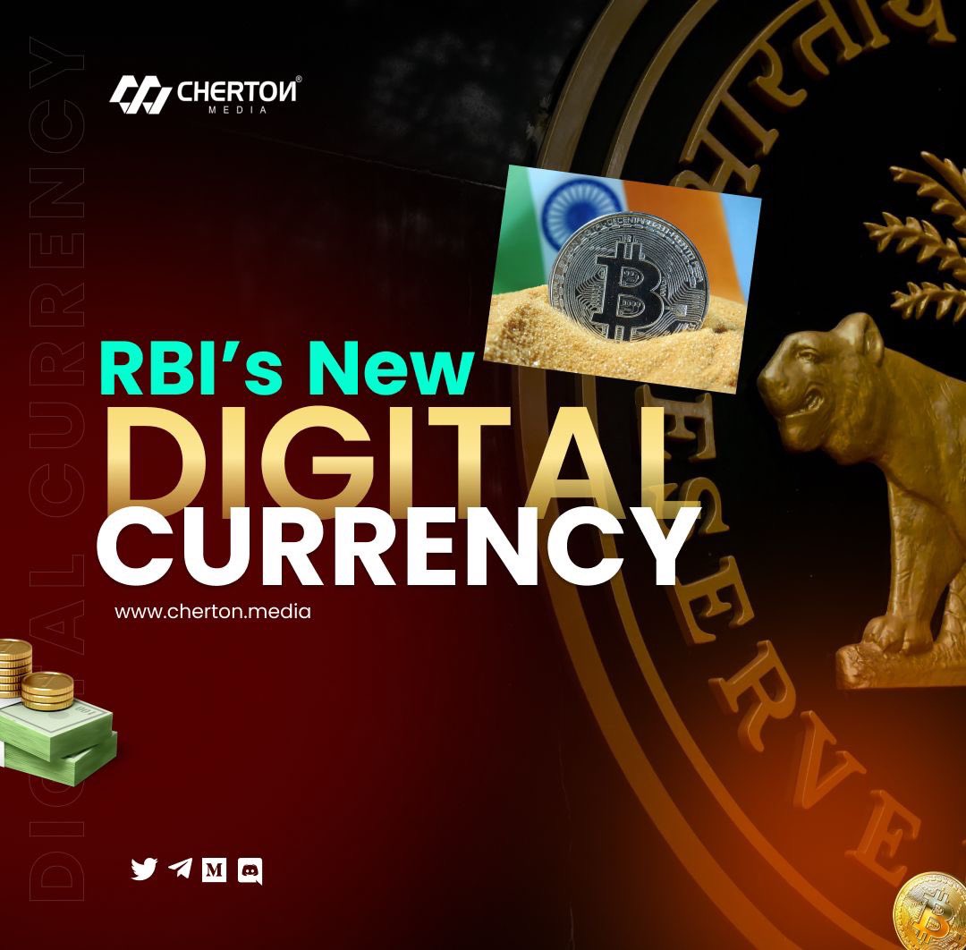 Did you know RBI introduced Digital Currency?
Read about it at lnkd.in/gxv33eyK

#digital #currency #rbi #cherton #news #chertonmedia #media #rupee #economics