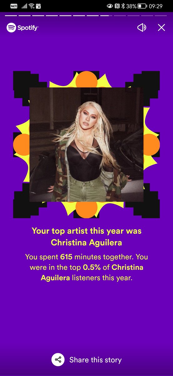 VictoriaMay_G's tweet photo. STILL OBSESSED 🖤

2 years in a row, I guess it wasn't an error...

#SpotifyWrapped @xtina https://t.co/83mhVcmQbP