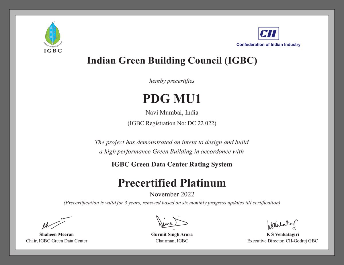 IGBConline's tweet photo. @FollowCII
#cii4india #IGBC #netzero #Precertified #certified #NaviMumbai #Mumbai #RatingSystem #builtenvironment #greenerIndia https://t.co/oMjmpb38G2