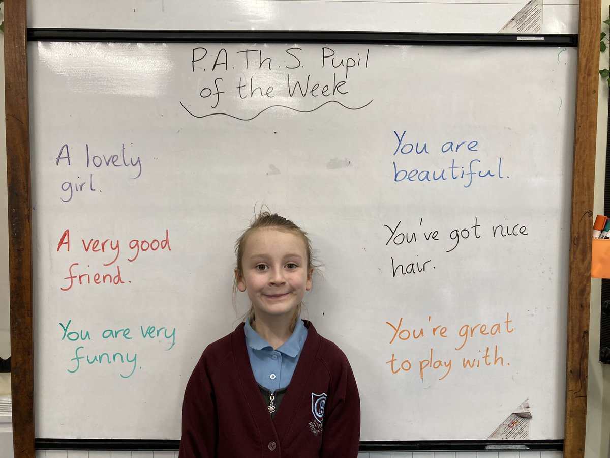 Our P.A. Th.S. Pupil of the Week! Such lovely compliments for a great girl! 😀👍🏼 <a href="/ClydemuirPS/">Clydemuir Primary School</a>