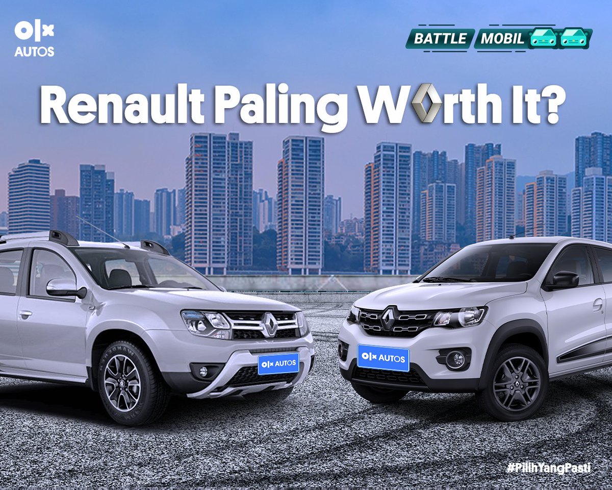 olxid_official's tweet photo. OLXers yang demen mobil Renault absen dulu! 🙌

#BattleAutos kali ini kita bandingin Renault Kwid dan Renault Duster yuk! Kira-kira Renault mana yang paling worth it? Cek 𝗧𝗛𝗥𝗘𝗔𝗗 ini ✨ https://t.co/WZs1xlU9rQ
