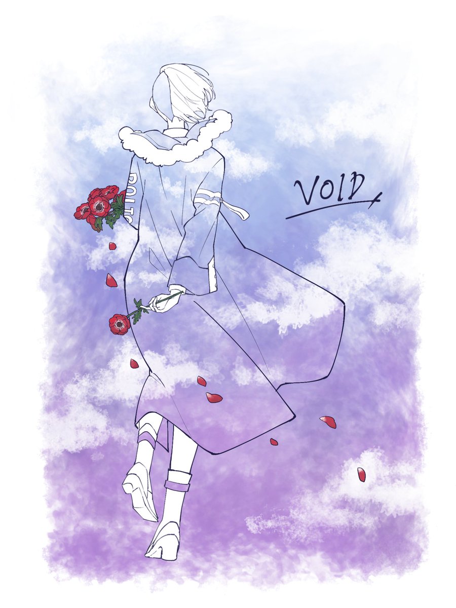 flower solo rose holding flower petals holding 1boy  illustration images