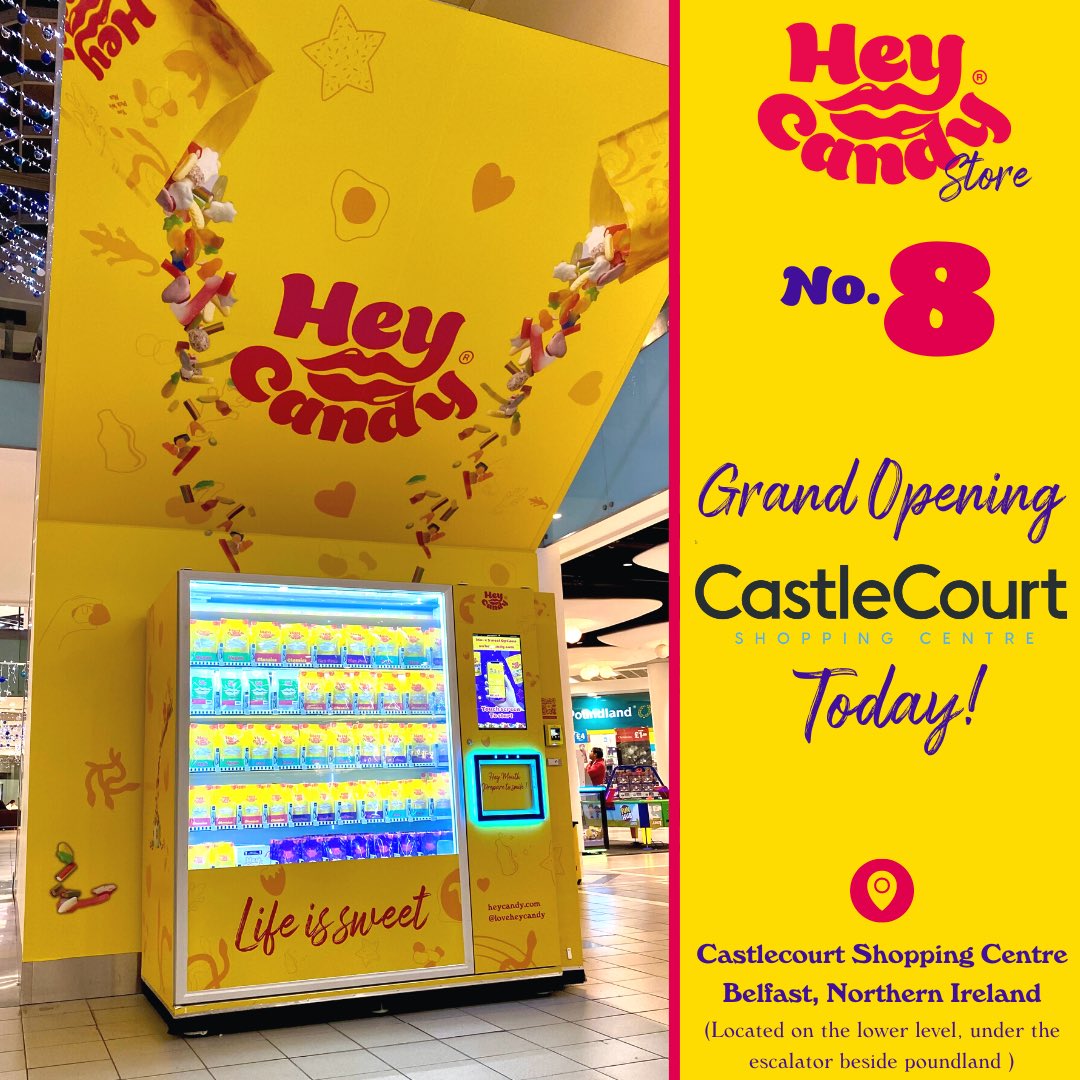 lovefunhub's tweet photo. Hey Candy Store No.8 just launched in @CastleCourt in Belfast 🎉
We will be at Castlecourt Shopping Centre TODAY celebrating the launch in person! 😍 come visit us to see Lippy in real life and get some yummy free samples 🍭🤗 from 11am - 2pm
#belfast #heycandy https://t.co/lO0n3pyaof
