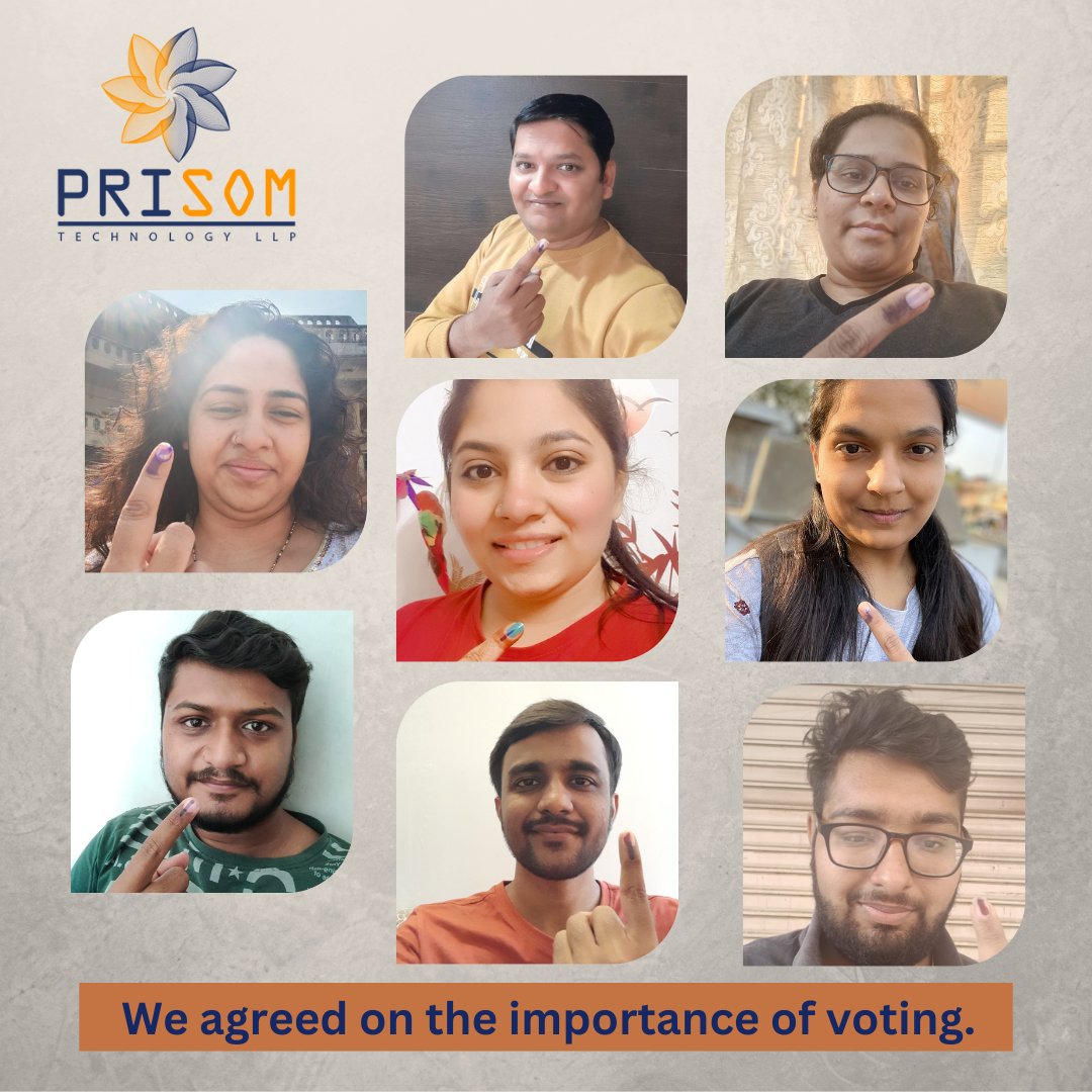 Hi Folks,
"We agreed on the importance of voting."
#prisomtechnologyllp #prisom #Ahmedabad #Gujrat #Indian #gujaratelections2022 #gujarat #govote #vote2022 #support #future