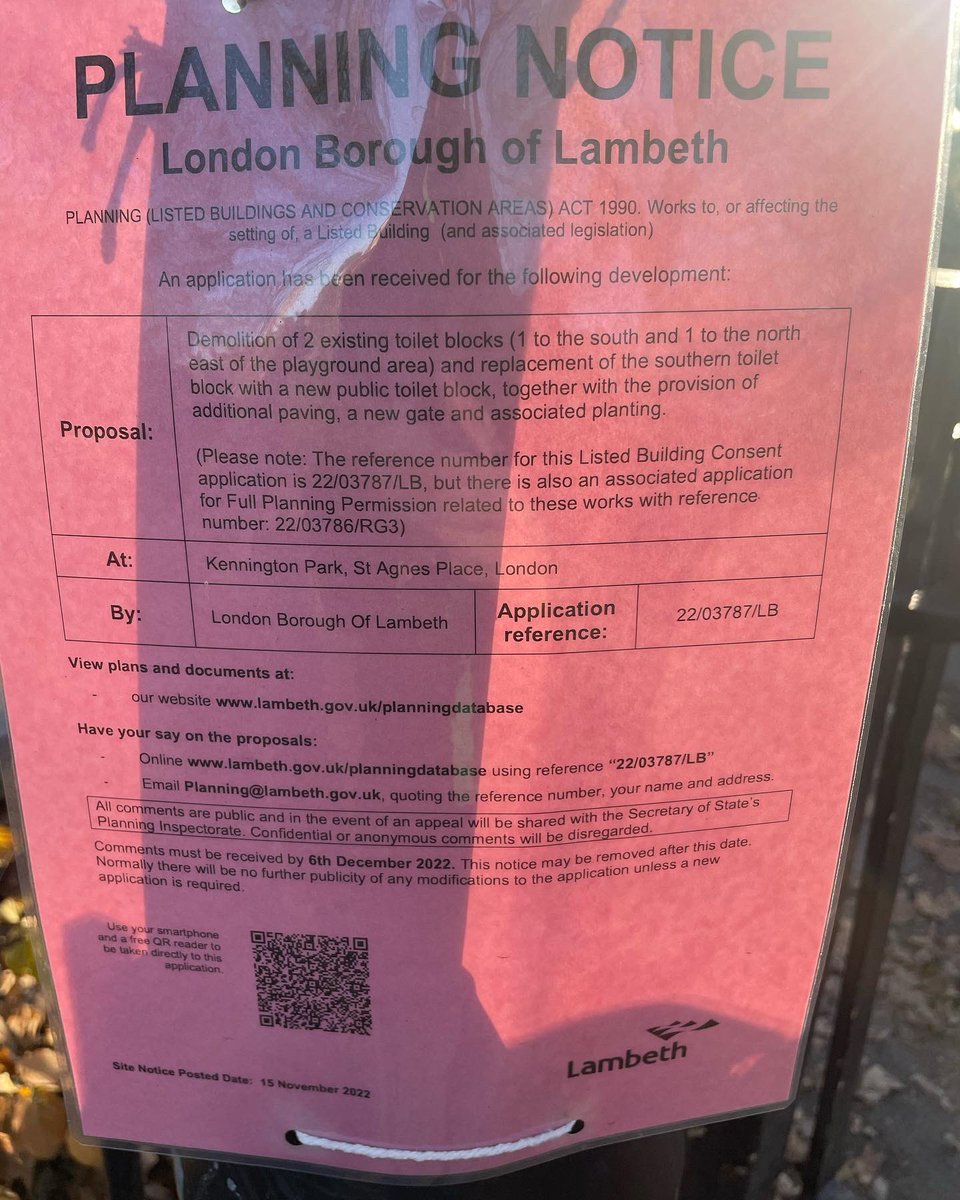 Unfortunately classic <a href="/VauxWard/">Vauxhall Ward, Lambeth</a> <a href="/lambeth_council/">Lambeth Council</a> <a href="/KenParkFriends/">Friends of Kennington Park</a> <a href="/KenningtonRUN/">The Kennington Observer</a>. No sense of history, no sense of consequence. Two charming pre world war 1 garden buildings are scheduled for Demolition! No one thinks of the loss!!