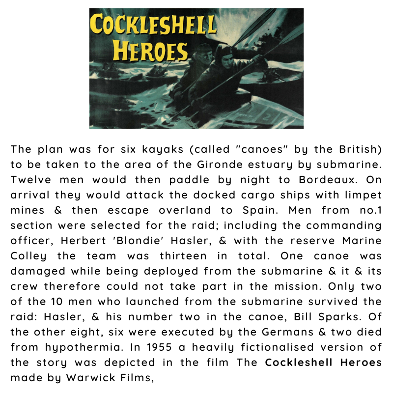 BritishHistorym's tweet photo. #otd 7 December 1942 – World War II: British commandos conduct Operation Frankton, a raid on shipping in Bordeaux harbour.
#Britishhistory #secondworldwar #Britishcommandos #cockleshellheroes https://t.co/GTssYsfuzO