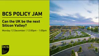 BCS Policy Jam - Can the UK be the next Silicon Valley?  

Join BCS and an expert panel to discuss the Autumn Statement and the Chancellor’s ambition for the UK to become the next Silicon Valley.
#Policy #PolicyJam #BCSPolicyJam #SiliconValley

buff.ly/3F7dDHf