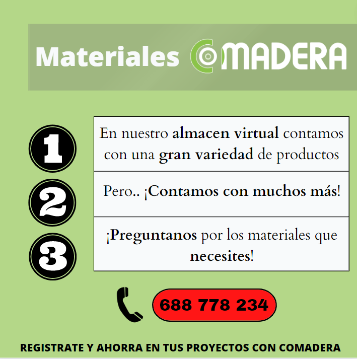 Hoy queremos recordaros que Comadera cuenta con cientos de productos, referencias y marcas… ¡Muchos más de los que podéis encontrar en el almacén virtual! 🪵

Si necesitas algo y no lo encuentras, no dudes en escribirnos y daremos con el producto deseado.✅