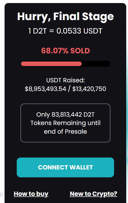 Dash 2 Trade (@dash2_trade) on Twitter photo We're heading straight for the $9 million!!! 🚀
Dash 2 Trade’s presale has smashed through its next target and entered the fourth and FINAL stage! 🔥
There is not much time left - so hurry up and join the presale now⬇️
dash2trade.com We're heading straight for the $9 million!!! 🚀
Dash 2 Trade’s presale has smashed through its next target and entered the fourth and FINAL stage! 🔥
There is not much time left - so hurry up and join the presale now⬇️
dash2trade.com