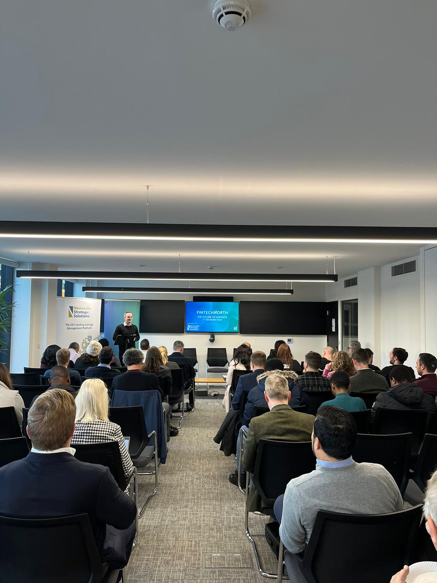 <a href="/julianwhitecap/">Julian Wells</a> gets our 1️⃣0️⃣0️⃣th event underway in Leeds! The Future of Savings, hosted in partnership with Newcastle Strategic Solutions <a href="/NewcastleBSoc/">Newcastle Building Society</a> #FTNFOS