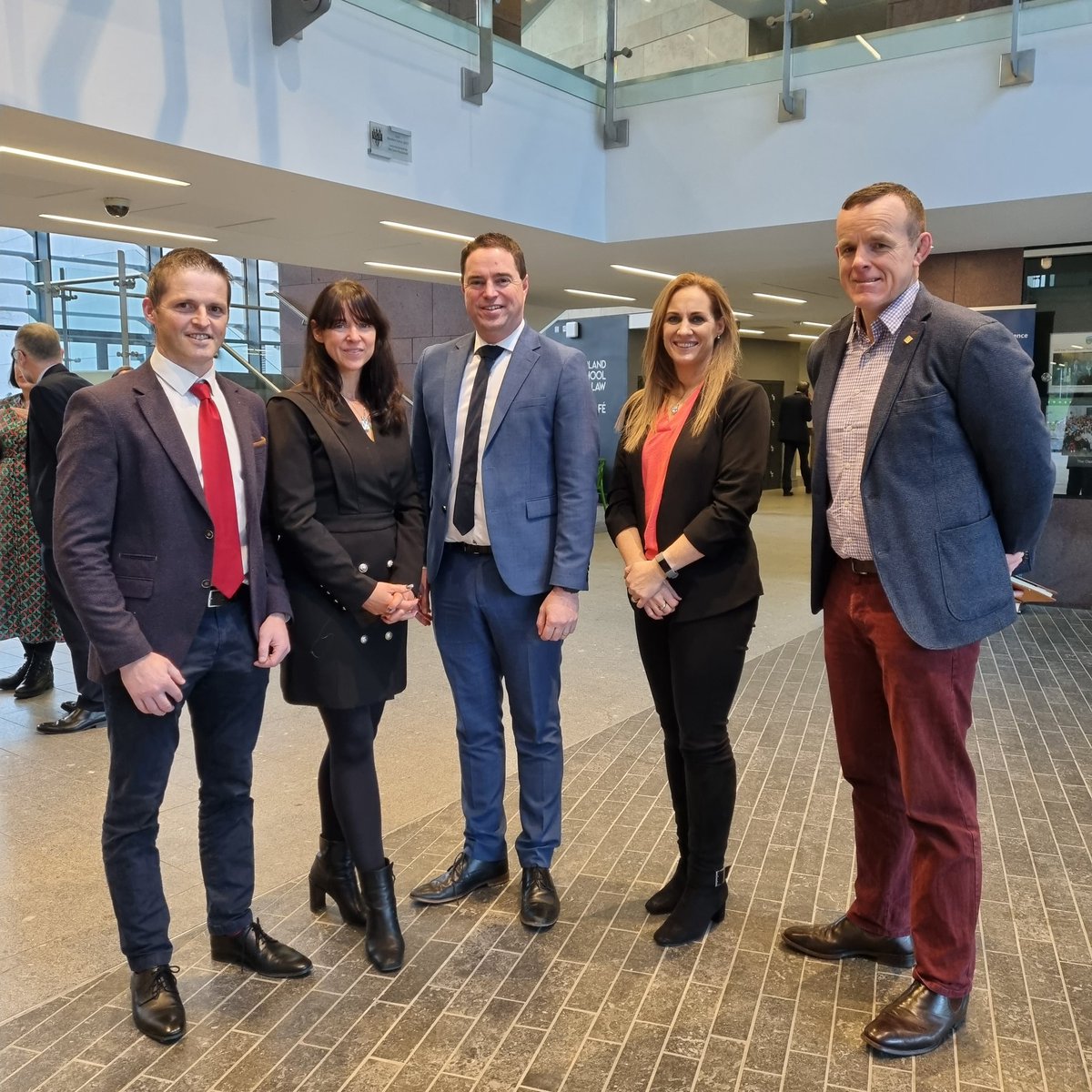 President Tommy Boland <a href="/PallasTb/">Tommy Boland</a>  former presidents <a href="/amiical/">Amii McK</a> @MaryDel__ and <a href="/NeilKeane88/">Neil Keane</a> with Minister <a href="/martinheydonfg/">Martin Heydon</a> at the <a href="/ucdagfood/">UCD School Ag & Food</a> Research Symposium in <a href="/ucddublin/">University College Dublin</a> today