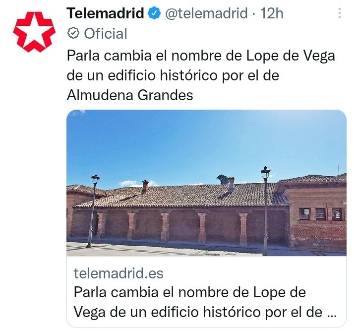 AytoParla's tweet photo. Es FALSO lo que dijo @telemadrid.
Las Escuelas Lope de Vega se trasladaron con claustro y todo a la C/Felipe II. (Ver imagen 2). El actual Centro Almudena Grandes no tuvo ningún nombre desde 1984 cuando era Biblioteca Municipal. https://t.co/8aLczVndoK