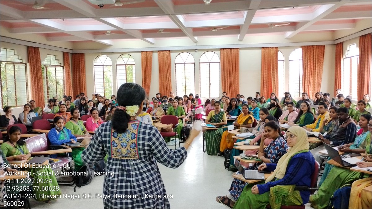 TTFMaya's tweet photo. #SELinIndia  130+ #Teachers #TeacherTrainees #TeacherEducators at @ChristBangalore  getting oriented to #SEL #ISELF and @ttfUpdates 7 year long research https://t.co/GwcmMVBRY4