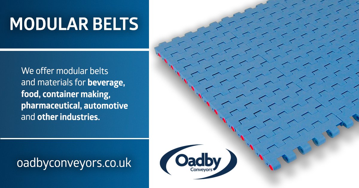 Need a long-lasting conveyor belt to increase throughput?

We offer a wide range of #modularbelts:
 
✔️ #Flattop 
✔️ #Flushgrid 
✔️ #Raisedrib
✔️ #LBP 
✔️ #Vacuumtop 
✔️ #Rubbertop
✔️ #Straightrunning & #sideflexingconfigurations

See our full range: oadbyconveyors.co.uk/products/modul…