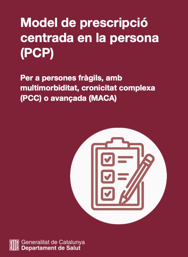 Ja està disponible el “Model de prescripció centrada en la persona (PCP) per a persones fràgils, amb multimorbiditat, cronicitat complexa (PCC) o avançada (MACA)”: salutweb.gencat.cat/web/.content/_…
