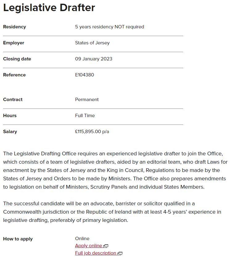Legislative Drafting Office, Jersey tweet media