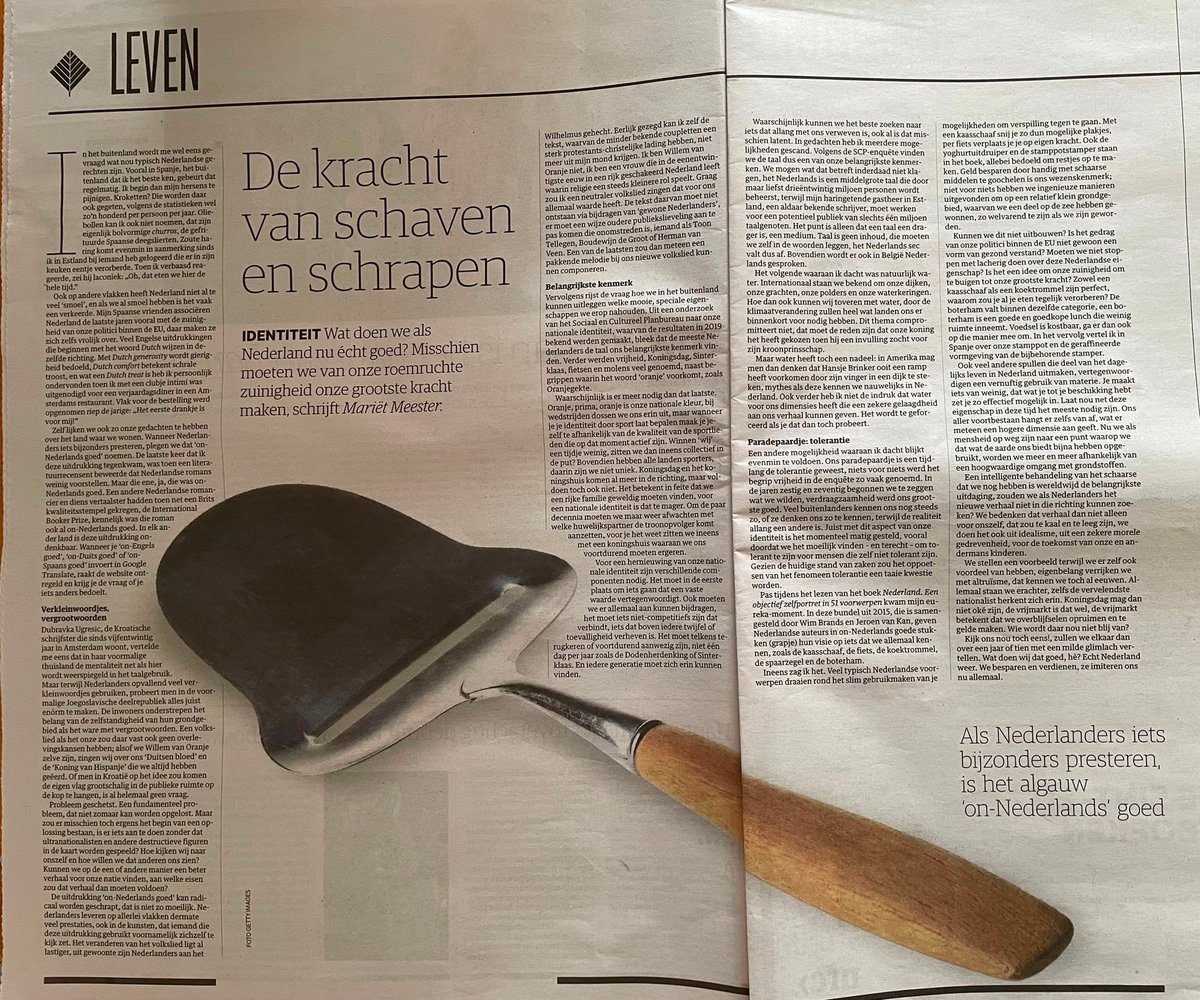 Leuk artikel @MarietMeester in de <a href="/nrc/">NRC</a>  over de Nederlandse identiteit: "Wat is nou typisch Nederlands?". Daarin werden een aantal kenmerken beschreven zoals kroketten, de taal, Koningsdag en de zuinigheid.

Maar er zijn er nog veeeeeeeel meer ... saskiamaarse.nl/wat-is-typisch…