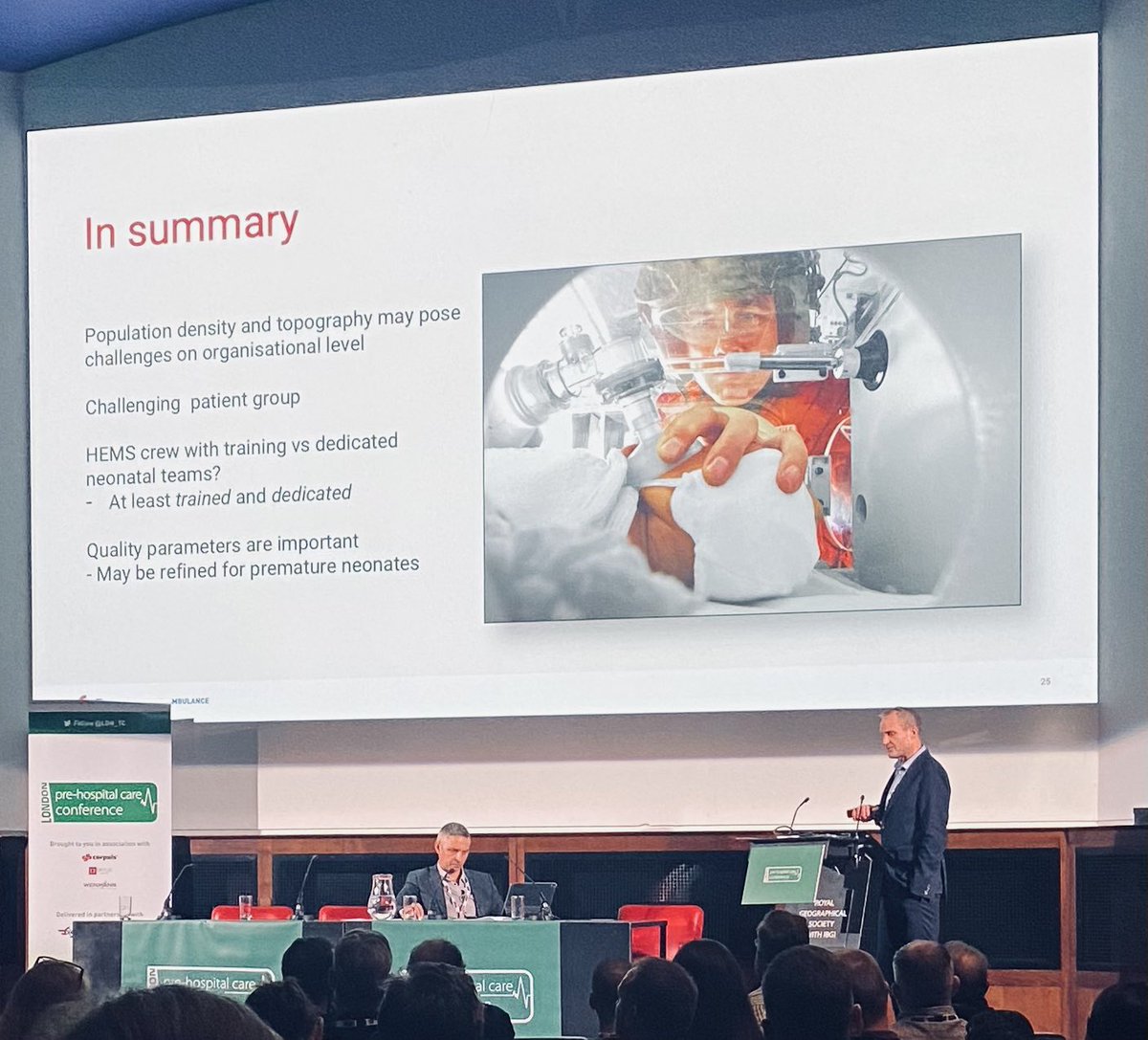 _PaulDolan's tweet image. Dr Hagemo’s excellent talk on the transportation of neonates and babies by HEMS teams. 
#phecc #LTC2022 #EMS