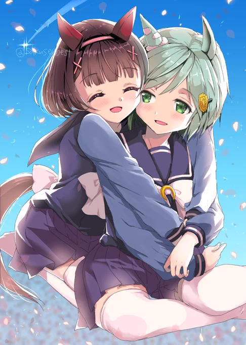 仲良し#ウマ娘 #セイウンスカイ #ニシノフラワー 