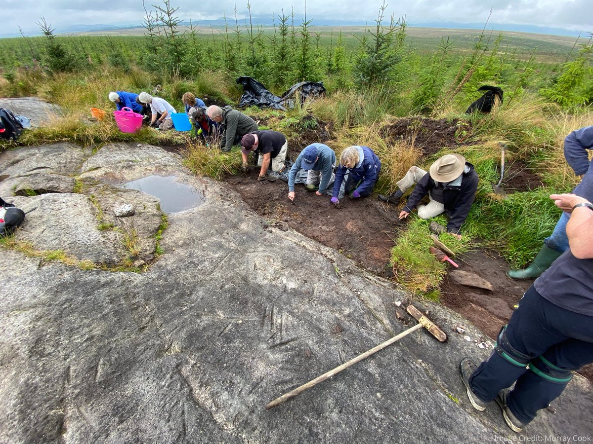 DigItScotland's tweet photo. What do 33 Neolithic axe marks, a rare sherd of 4,000-year-old pottery and a “nationally important” medieval monastery have in common? ⛏️
They’re all featured in our list of Scotland’s most amazing archaeological discoveries from 2022: https://t.co/K975yBqVbs https://t.co/LpDF6yFDQG